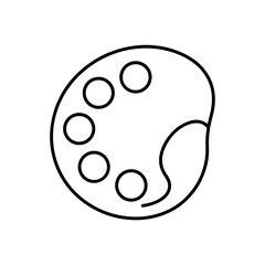 Fototapeta premium paint palette with colors on white background 