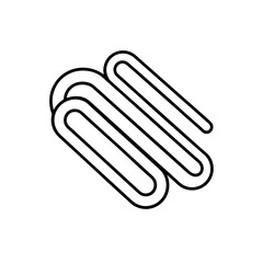 Obraz premium paperclip stack on white background 