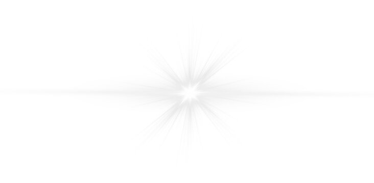 PNG white star sparkle with glow, glitter and bright flare light on transparent background, golden effect and dust shine 1920 PNG.