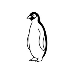 Naklejka premium penguin standing on white background 