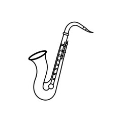 saxophone vector on white background 