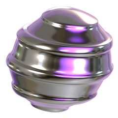Metallic Abstract 3d icon illustration