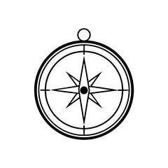 treasure compass on white background 