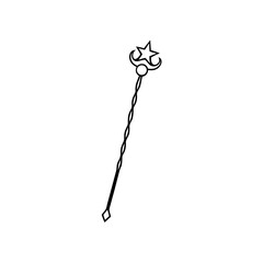 wizard staff on white background  .svg