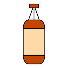 An illustrated vector of a punchbag, perfect for wine, beer, or other beverages, with a customizable label design