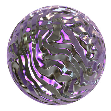 Metallic Abstract 3d icon illustration