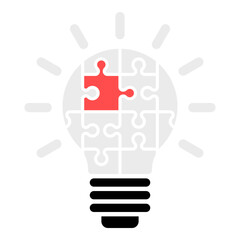 Light bulb icon isolated on white background