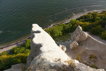 Remains of Wissower Klinken chalk cliffs, Rügen, Germany