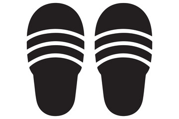 Slipper icon simple black and white illustration
