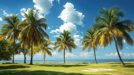 Palm trees located at Matheson Hammock Park in Miami