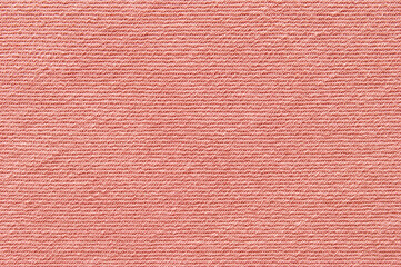 Pink cotton twill fabric pattern close up as background
