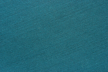 Teal color linen fabric texture as background