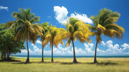 Palm trees located at Matheson Hammock Park in Miami