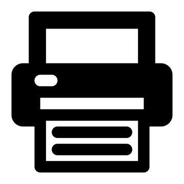 Printe black glyph icon