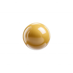 A glossy, round sphere resembling a droplet of golden sauce, resting on a black background. Ideal for culinary presentations and food-related themes.