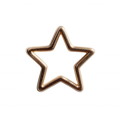 A sleek, metallic star-shaped cookie cutter, perfect for baking and decorating. The cutter is set against a white isolated background for a clean, appealing look.