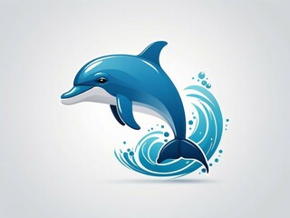 Dolphin is jumping out of water.