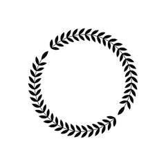 Laurel wreath, winner award vector illustration.
