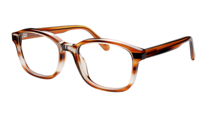 Sleek modern glasses frame with clean lines isolated on white background