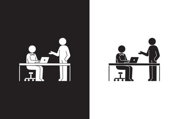  Person Working at Laptop Icon