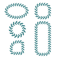 Laurel wreath winner award icon frame vector illustration.