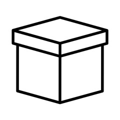 Box Vector Outline Icon.  Shipping symbol.