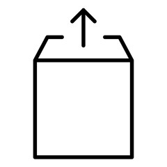 Box Vector Outline Icon.  Shipping symbol.