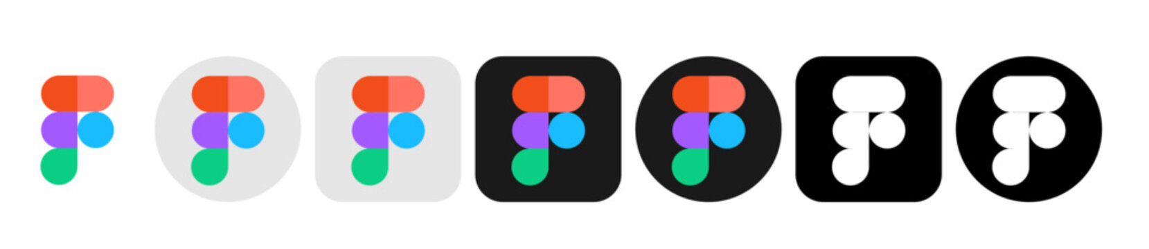 Figma logo icon transparent png download. New Figma icon 2025. High resolution vector set