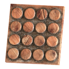 Wood Brick Shape 3d icon illustration