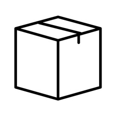 Box Vector Outline Icon.  Shipping symbol.