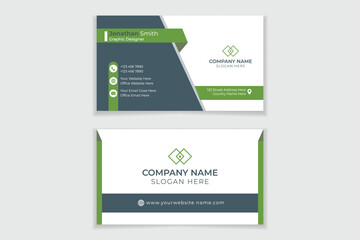 Modern and Minimalist business card design template, Clean and professional business card vector layout