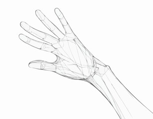 Interactive Hand Movements Line Drawings: Interactive Touch and Digital Interaction Concepts