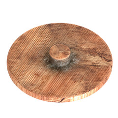 Wood Brick Shape 3d icon illustration