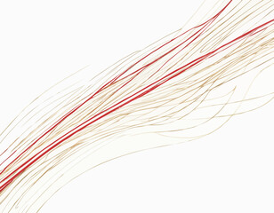 Bold Red and Gold Abstract Lines Representing Passion and Energy