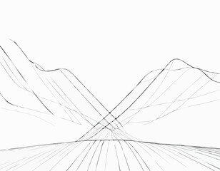 Minimalist Monochrome Line Design Symbolizing Simplicity and Elegance