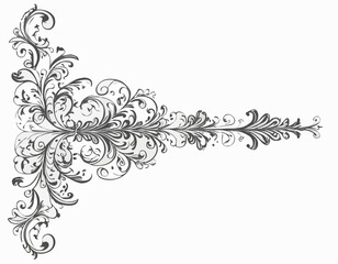 Ornate Vintage Flourish Border Design for Elegant Wedding Invitations