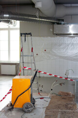 Interior under renovation close up