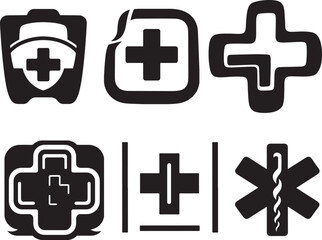 Obraz premium Medical Icons Set for Healthcare Professionals and Institutions, Collection of Medical Symbols in a Clean Design