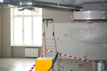 Interior under renovation close up