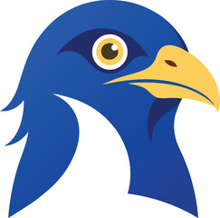 Naklejka premium illustration of a blue bird with blue eyes