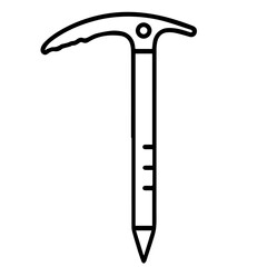 icon Ice pick tool on white background vector
Vector line icon rock climbing, mountaineering, tourism