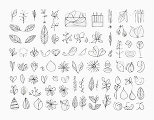 Intricate Hand-Drawn Line Art Elements for Sophisticated Stationery Sets