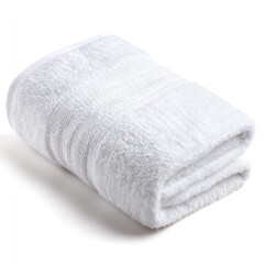 Bath towel folded isolated on clean white background