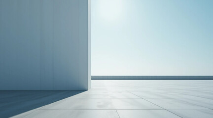 White Wall with Three Spotlights and Plant Shadow