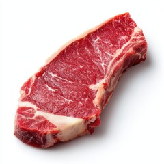 Obraz premium Beef steak raw isolated on clean white background