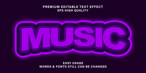 Music editable text effect editable party and dance text style