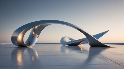  Futuristic Curved Architecture at Sunset