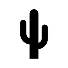 Fototapeta premium Cactus silhouette. Icon mexican cactuses. Black simple cacti isolated on white background. Sign saguaro. Logo cute shape. Desert pictogram. Solid outline element. Mexico pattern. Vector illustration