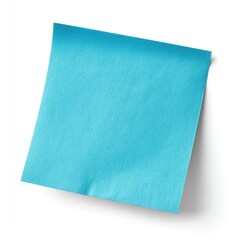 Blue sticky note pad isolated on clean white background