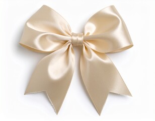 golden bow isolated on white background